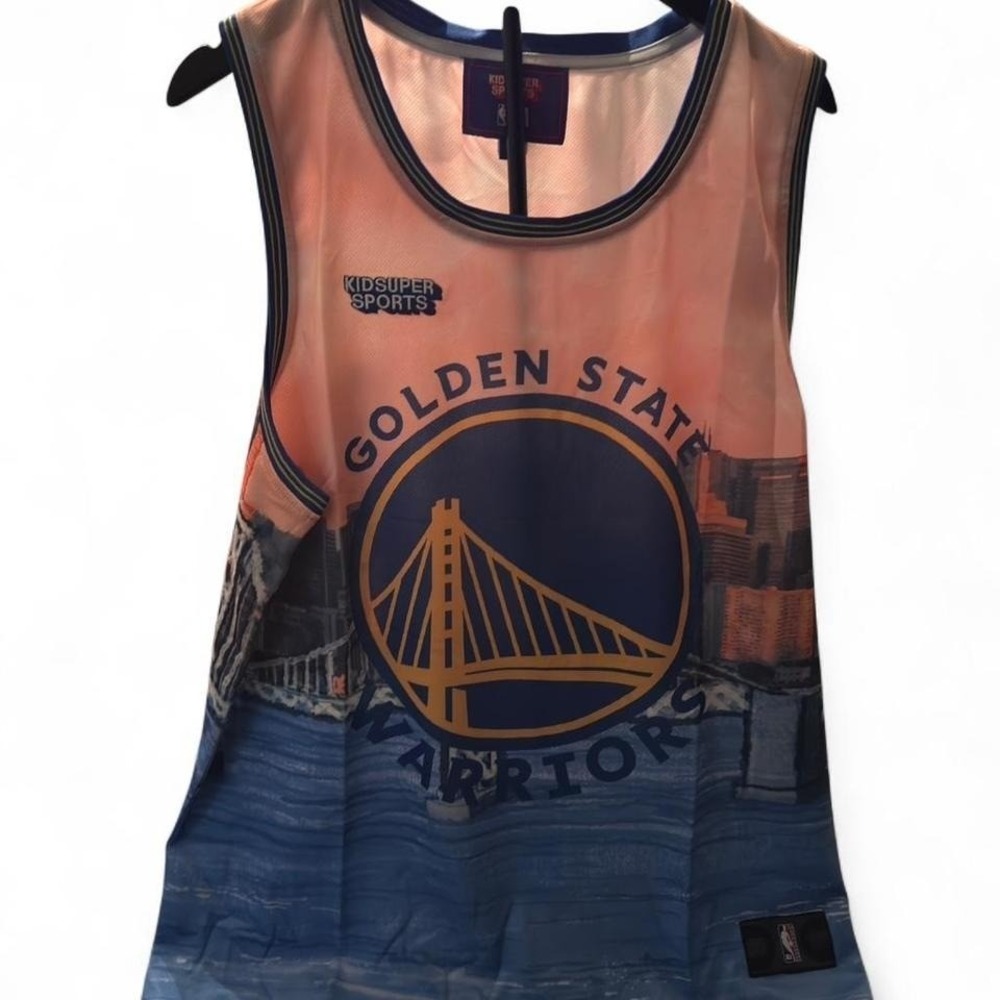 KidSuper Studios NBA Golden State Warriors Skyline Mesh Jersey XL New‎